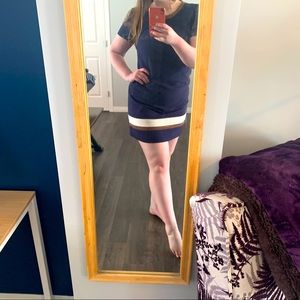 Tommy Hilfiger Short Sleeve Dress with Suede Details